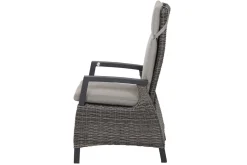 SIENA GARDEN Corido/Bellani Grau Gartenlounge, charcoal/anthrazit/grau, Alu/Gardino®-Geflecht, Lifttisch 160x90 cm, 6 Dining Move Sessel