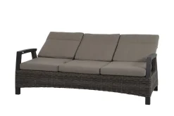 SIENA GARDEN Corido/Bellani Grau Gartenlounge, charcoal/anthrazit/grau, Alu/Gardino®-Geflecht, Lifttisch 160x90cm, 1x 3-Sitzer, 2x Relaxessel