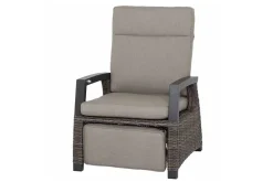 SIENA GARDEN Corido/Bellani Grau Gartenlounge, charcoal/anthrazit/grau, Alu/Gardino®-Geflecht, Lifttisch 140x85 cm, 4 Relaxsessel