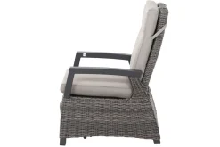 SIENA GARDEN Corido/Bellani Grau Gartenlounge, charcoal/anthrazit/grau, Alu/Gardino®-Geflecht, Lifttisch 140x85 cm, 4 Relaxsessel