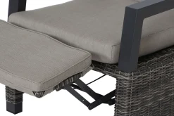 SIENA GARDEN Corido/Bellani Grau Gartenlounge, charcoal/anthrazit/grau, Alu/Gardino®-Geflecht, Lifttisch 160x90 cm, 6 Relaxsessel