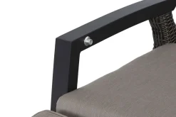 SIENA GARDEN Corido/Bellani Grau Gartenlounge, charcoal/anthrazit/grau, Alu/Gardino®-Geflecht, Lifttisch 160x90 cm, 6 Relaxsessel