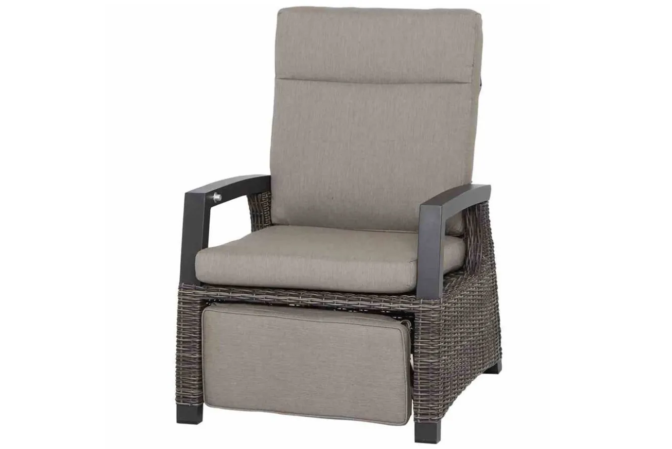 SIENA GARDEN Corido/Bellani Grau Gartenlounge, charcoal/anthrazit/grau, Alu/Gardino®-Geflecht, Lifttisch 160x90 cm, 6 Relaxsessel