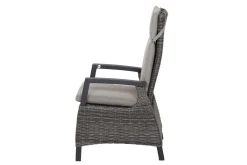 SIENA GARDEN Corido/Bellani Grau Gartenlounge, charcoal/anthrazit/grau, Alu/Gardino®-Geflecht, Lifttisch 160x90 cm, 1x 3-Sitzer, 2 Sessel