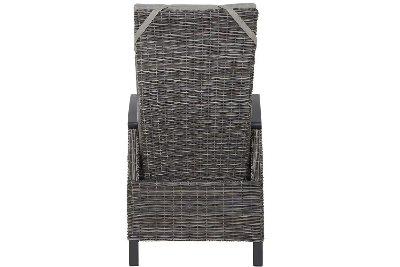 SIENA GARDEN Corido/Bellani Pinie Gartenlounge, charcoal/anthrazit/pinie-grau, Alu/Keramik/Gardino®-Geflecht, Lifttisch 140x85 cm, 4 Dining Move Sessel
