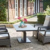 SIENA GARDEN Corido/Bellani Pinie Gartenlounge, charcoal/anthrazit/pinie-grau, Alu/Keramik/Gardino®-Geflecht, Lifttisch 140x85 cm, 4 Loungesessel