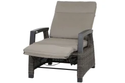 SIENA GARDEN Corido/Bellani Pinie Gartenlounge, charcoal/anthrazit/pinie-grau, Alu/Keramik/Gardino®-Geflecht, Lifttisch 140x85 cm, 4 Relaxsessel