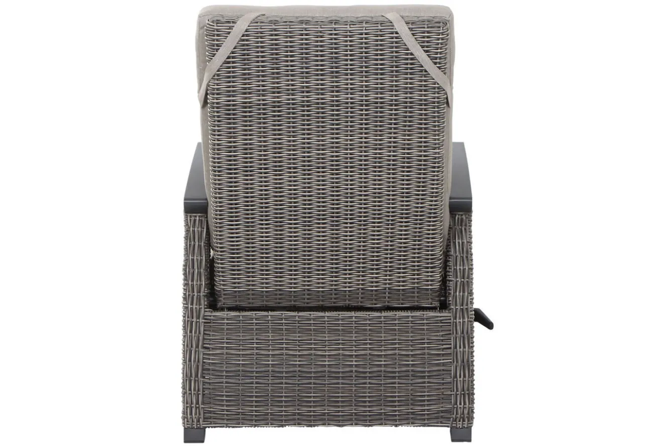 SIENA GARDEN Corido/Bellani Pinie Gartenlounge, charcoal/anthrazit/pinie-grau, Alu/Keramik/Gardino®-Geflecht, Lifttisch 140x85 cm, 4 Relaxsessel