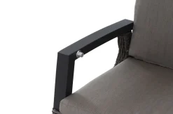 SIENA GARDEN Corido Dining Sessel, charcoal, Alu / Gardino®-Geflecht, 76 x 62 x 109 cm, verstellbar