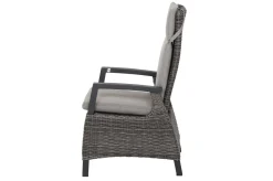 SIENA GARDEN Corido Dining Sessel, charcoal, Alu / Gardino®-Geflecht, 76 x 62 x 109 cm, verstellbar