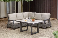 SIENA GARDEN Corido Eckelement, charcoal, Alu / Gardino®-Geflecht, 83x83x88 cm