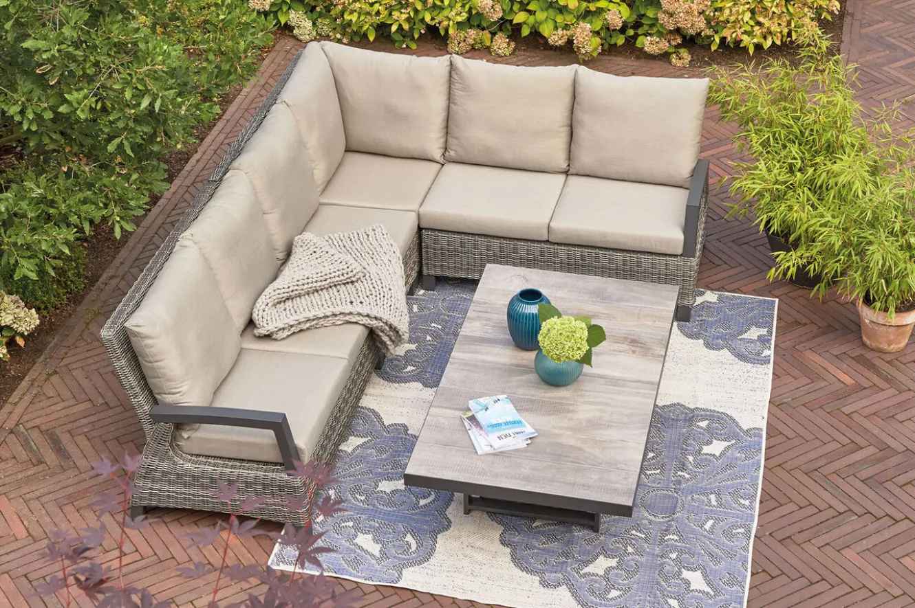 SIENA GARDEN Corido Eckelement, charcoal, Alu / Gardino®-Geflecht, 83x83x88 cm