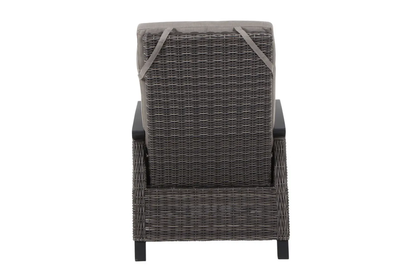 SIENA GARDEN Corido Garten-Essgruppe, charcoal, Alu / Gardino®-Geflecht, 6 Loungesessel, stufenloser Lifttisch 160x90x47-71cm