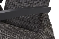 SIENA GARDEN Corido Garten-Essgruppe, charcoal, Alu / Gardino®-Geflecht, 6 Loungesessel, stufenloser Lifttisch 160x90x47-71cm