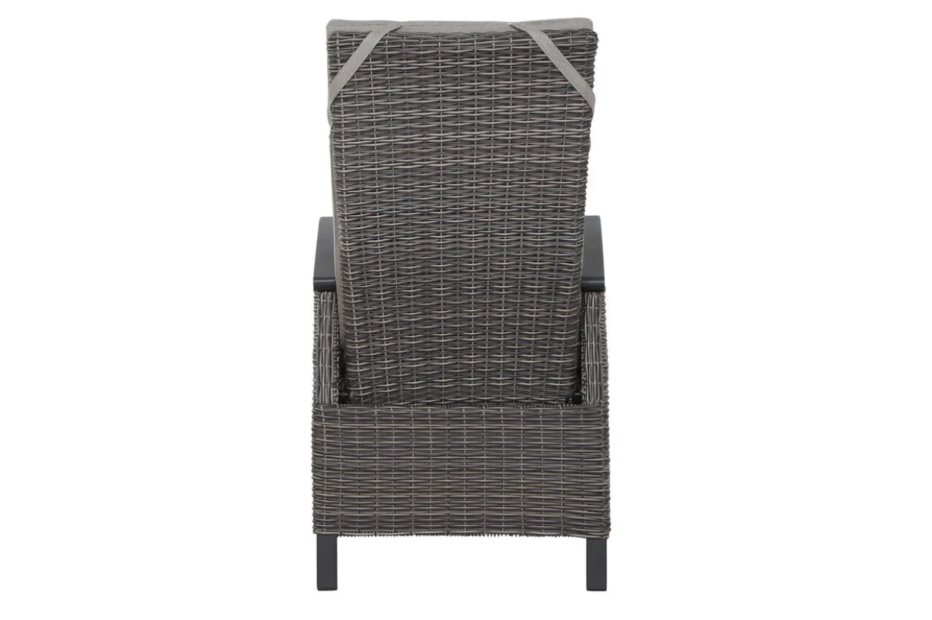 SIENA GARDEN Corido Garten-Essgruppe, charcoal, Alu / Gardino®-Geflecht, 4 Diningsessel, stufenloser Lifttisch 130x 75 x 47-71 cm