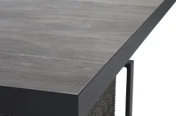SIENA GARDEN Corido Garten-Essgruppe, charcoal, Alu / Gardino®-Geflecht, 6 Diningsessel, stufenloser Lifttisch 160 x 90 x 47-71 cm