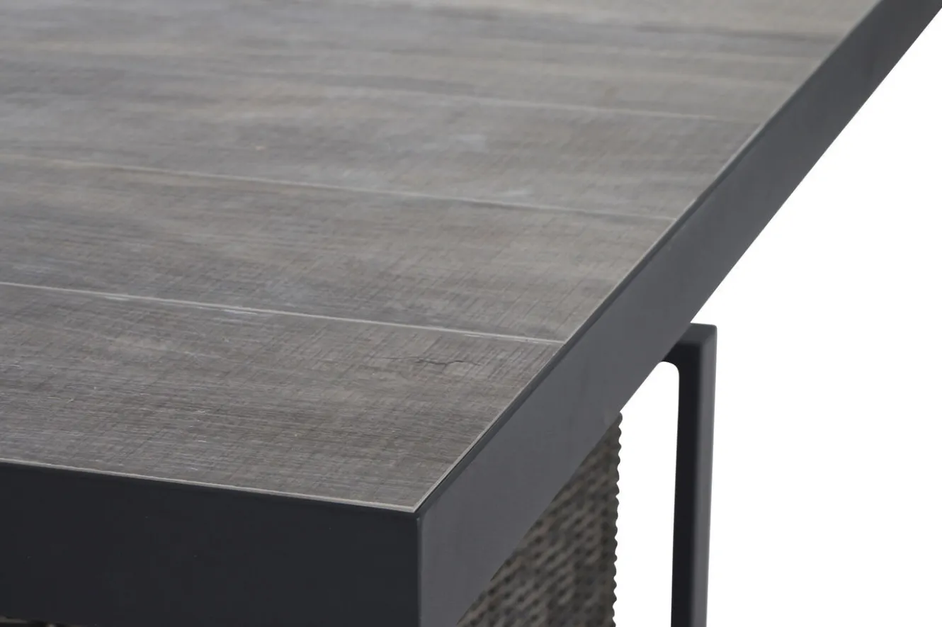 SIENA GARDEN Corido Garten-Essgruppe, charcoal, Alu / Gardino®-Geflecht, 6 Diningsessel, stufenloser Lifttisch 160 x 90 x 47-71 cm
