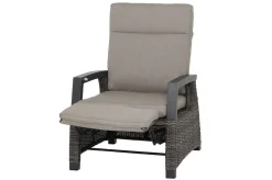 SIENA GARDEN Corido Gartenlounge, charcoal, Alu/Gardino®-Geflecht, 2 Relaxsessel + 3er Sofa, stufenloser Lifttisch 160x90x47-71cm