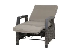 SIENA GARDEN Corido Gartenlounge, charcoal, Alu/Gardino®-Geflecht, 2 Relaxsessel + 3er Sofa, stufenloser Lifttisch 160x90x47-71cm