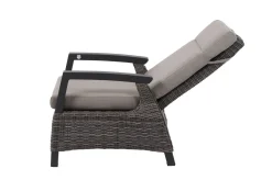 SIENA GARDEN Corido Gartenlounge, charcoal, Alu/Gardino®-Geflecht, 2 Loungesessel + 3er Sofa, stufenloser Lifttisch 160x90x47-71cm