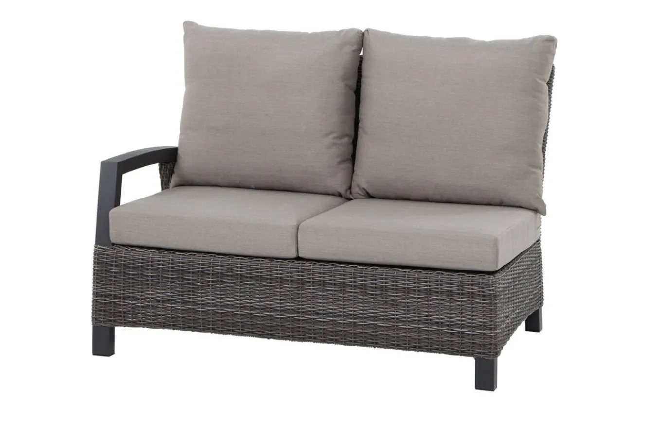 SIENA GARDEN Corido Gartenlounge, charcoal, Alu/Gardino®-Geflecht, 6 Personen, Loungetisch 140x85cm