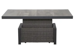 SIENA GARDEN Corido Lifttisch, charcoal, Alu/Gardino®-Geflecht, 160 x 90 cm, höhenverstellbar