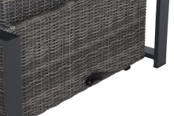 SIENA GARDEN Corido Lifttisch, charcoal, Alu/Gardino®-Geflecht, 160 x 90 cm, höhenverstellbar