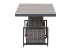 SIENA GARDEN Corido Lifttisch, charcoal, Alu/Gardino®-Geflecht, 130 x 75 cm, höhenverstellbar