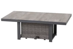 SIENA GARDEN Corido Lifttisch, charcoal, Alu/Gardino®-Geflecht, 130 x 75 cm, höhenverstellbar