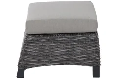 SIENA GARDEN Corido Loungehocker, charcoal, Alu / Gardino®-Geflecht, 60x57x42 cm