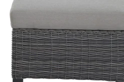SIENA GARDEN Corido Loungehocker, charcoal, Alu / Gardino®-Geflecht, 60x57x42 cm