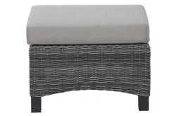 SIENA GARDEN Corido Loungehocker, charcoal, Alu / Gardino®-Geflecht, 60x57x42 cm