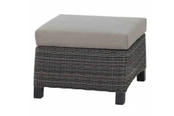 SIENA GARDEN Corido Loungehocker, charcoal, Alu / Gardino®-Geflecht, 60x57x42 cm