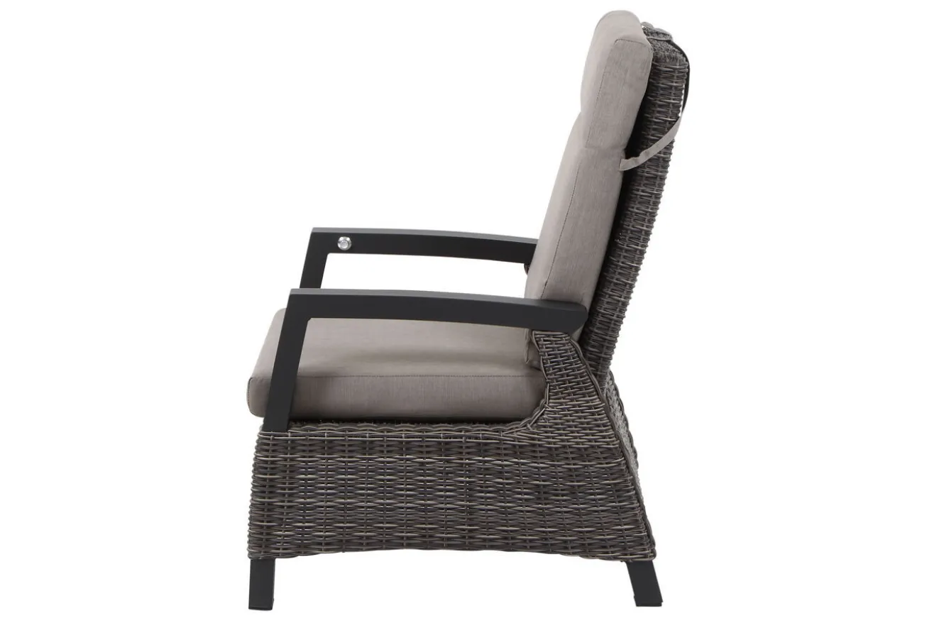 SIENA GARDEN Corido Loungesessel, charcoal, Alu / Gardino®-Geflecht, 73x87x103 cm