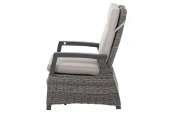 SIENA GARDEN Corido Relaxsessel, charcoal, Alu / Gardino®-Geflecht, 73x87x103 cm, verstellbar