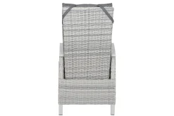 SIENA GARDEN Corido/Sincro Garten-Essgruppe, ice grey/weiß grau, Alu/Gardino®-Geflecht/Keramik, Ausziehtisch 200/260x100 cm, 6 Diningsessel