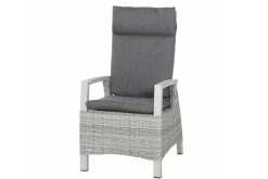 SIENA GARDEN Corido/Sincro Garten-Essgruppe, ice grey/weiß grau, Alu/Gardino®-Geflecht/Keramik, Ausziehtisch 200/260x100 cm, 8 Dining Move Sessel
