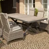 SIENA GARDEN Corido / Sincro Garten-Essgruppe, charcoal, Alu / Gardino®-Geflecht, 6 Diningsessel, Ausziehtisch 200/260 x 100 cm