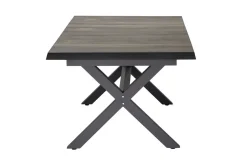 SIENA GARDEN Corido / Sincro Garten-Essgruppe, charcoal, Alu / Gardino®-Geflecht, 6 Diningsessel, Ausziehtisch 200/260 x 100 cm