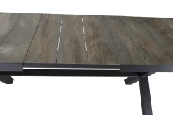 SIENA GARDEN Corido / Sincro Garten-Essgruppe, charcoal, Alu / Gardino®-Geflecht, 6 Diningsessel, Ausziehtisch 200/260 x 100 cm