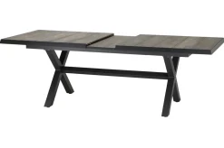 SIENA GARDEN Corido / Sincro Garten-Essgruppe, charcoal, Alu / Gardino®-Geflecht, 6 Diningsessel, Ausziehtisch 200/260 x 100 cm
