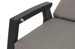 SIENA GARDEN Corido 3-Sitzer Sofa, charcoal, Alu / Gardino®-Geflecht, 206x87x103 cm, verstellb. Rückenlehnen