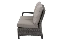 SIENA GARDEN Corido 2-Sitzer Sofa, charcoal, Alu / Gardino®-Geflecht, 136x83x88 cm, Armlehne rechts