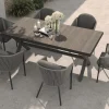 SIENA GARDEN Garten-Essgruppe, anthrazit/dunkelgrau, Alu/Keramik Rope-Geflecht, ausziehbare Tischplatte 200/260 x 100 cm, 6 Diningsessel