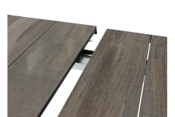 SIENA GARDEN Garten-Essgruppe, anthrazit/dunkelgrau, Alu/Keramik Rope-Geflecht, ausziehbare Tischplatte 200/260 x 100 cm, 6 Diningsessel