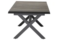 SIENA GARDEN Garten-Essgruppe, anthrazit/orange, Alu/Rope-Geflecht, ausziehbare Tischplatte 200/260 x 100 cm, 6 Diningsessel