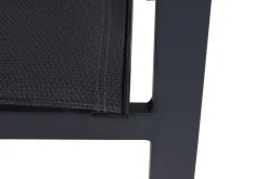 SIENA GARDEN Garten-Essgruppe, anthrazit/grau, Alu/Glas/Textilene, 180/240 x 100 cm, ausziehbar, stapelbar