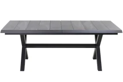 SIENA GARDEN Messina/Corido Garten-Essgruppe, anthrazit/grau, Alu/Gardino®-Geflecht/Keramik, 200-260 x 100 cm, inkl. 8 Diningsessel