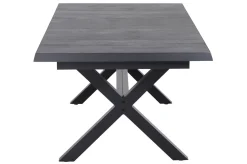 SIENA GARDEN Messina/Velia Garten-Essgruppe, anthrazit/grau, Alu/Ranotex®-Gewebe/Keramik, 200-260 x 100 cm, inkl. 6 Diningsessel