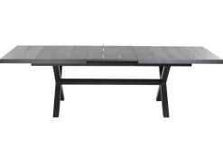 SIENA GARDEN Messina/Velia Garten-Essgruppe, anthrazit/grau, Alu/Ranotex®-Gewebe/Keramik, 200-260 x 100 cm, inkl. 6 Diningsessel